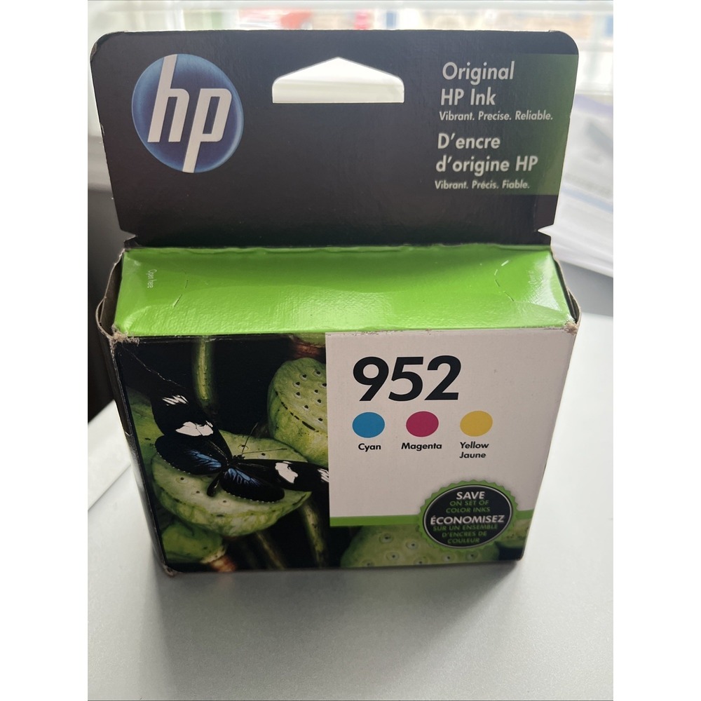 Genuine HP 952 Tri-Color Cyan Magenta Yellow Ink OEM Sealed Expired May 2021